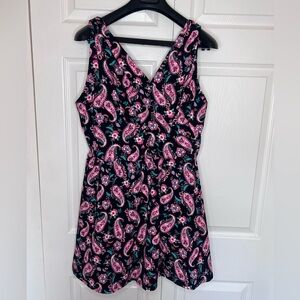 Lands' End women surplice wrap tummy control swim dress swimsuit Sz 18W NWOT